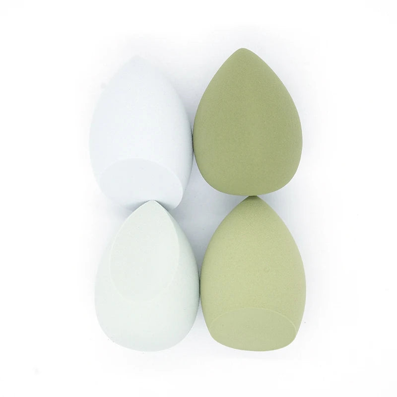 4-Piece Makeup Sponge Set with Bevel Cut Powder Puffs for Foundation and Powder Application