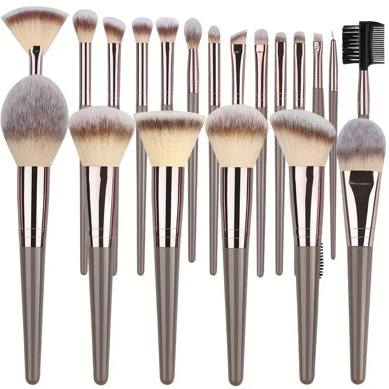 Makeup Brushes Set with Soft Nylon Bristles - Foundation Eyeshadow Blush Highlighter Concealer Kabuki Blending Tools