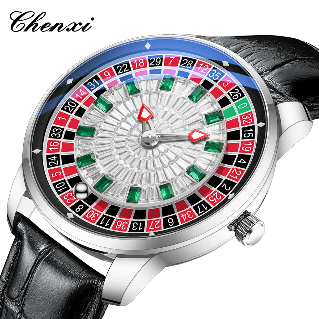 Luxury Quartz Wristwatch with Rotating Dial Waterproof Men’s Watch