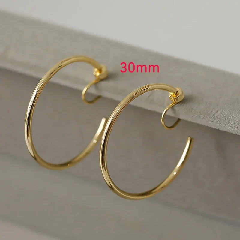 Big Hoop Earrings Rotatable Mosquito Coil Clip-on Jewelry for Women