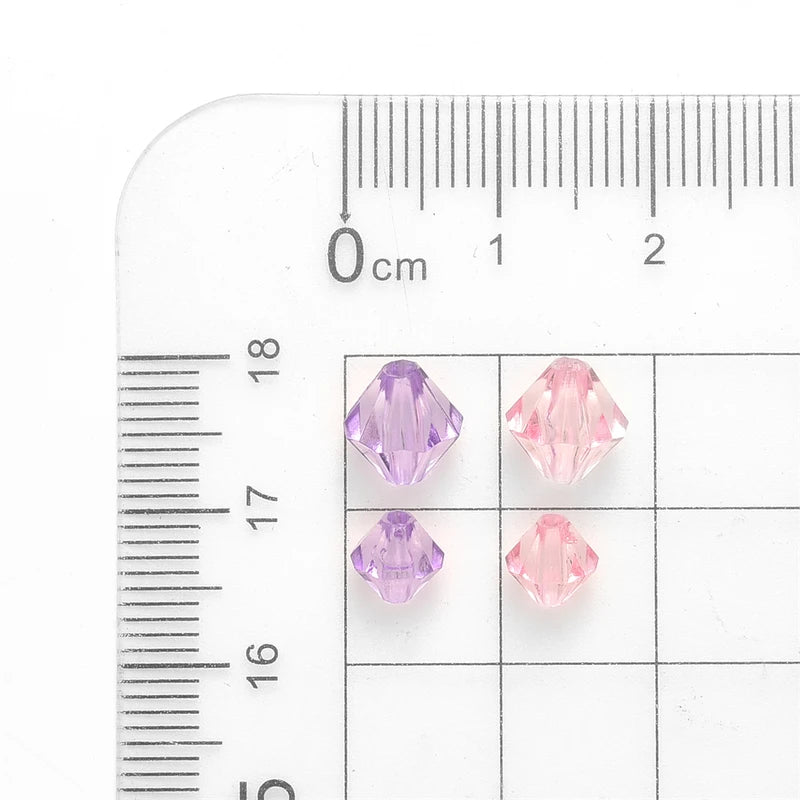 Geometric Acrylic Beads 6/8mm Spacer Beads for Jewelry Making, Bracelets & DIY Crafts