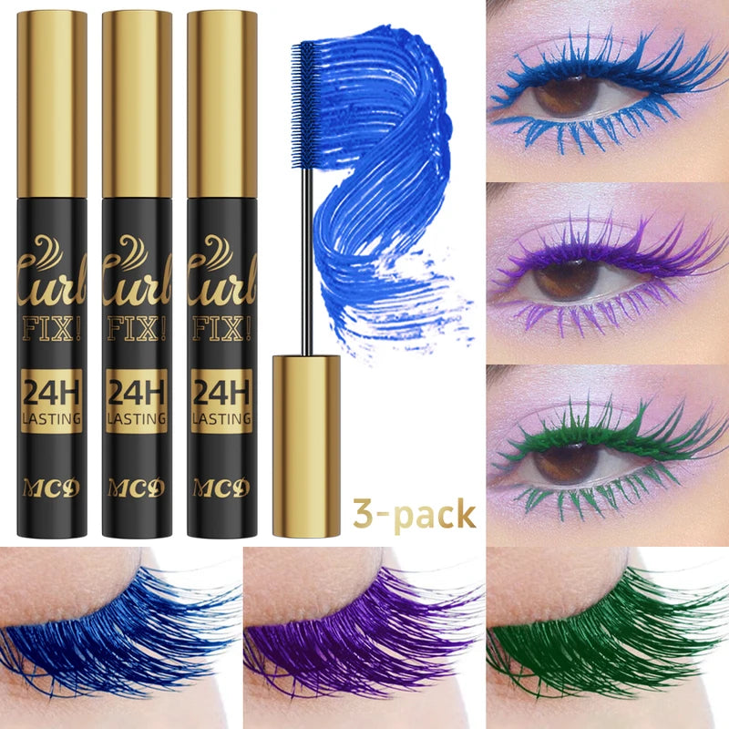 Waterproof Colorful 3D Lash Mascara Set - Long-Lasting Length & Curl for Women
