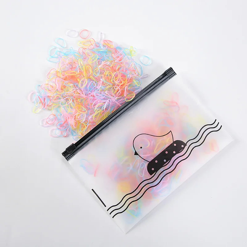 1000 Pcs Children's Elastic Hair Bands No Harm to Hair Hair Accessories