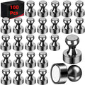 Magnetic Push Pins for Refrigerator & Whiteboard - Strong Neodymium Office & Kitchen Magnets