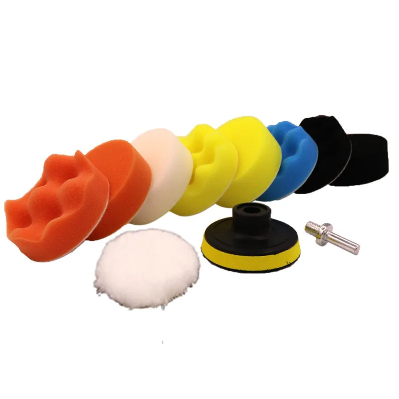 Car Foam Buffer Polishing Kit - 11pcs Sponge Pads for Auto Wax & Scratch Removal