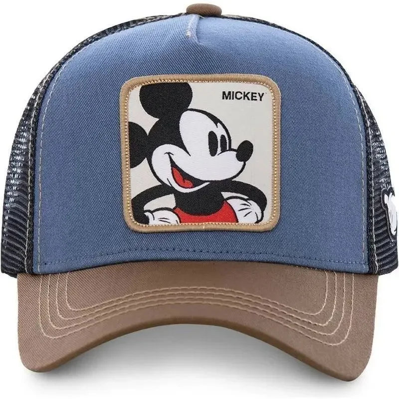 Kawaii Mickey Mesh Back Baseball Cap - Adjustable Sun Hat for Outdoor Streetwear