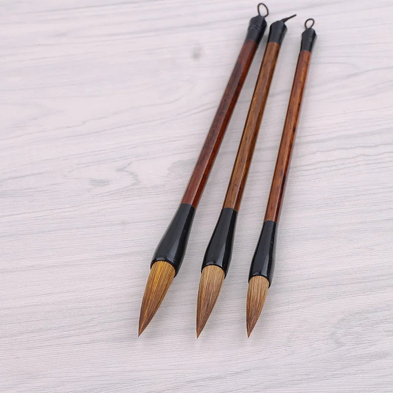3-Piece High-Quality Painting Brush Set - Large, Medium & Small Chinese Style Art Supplies