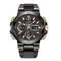 Men's Waterproof Sport Diver Watch with Luminous Hands & Stainless Steel Case