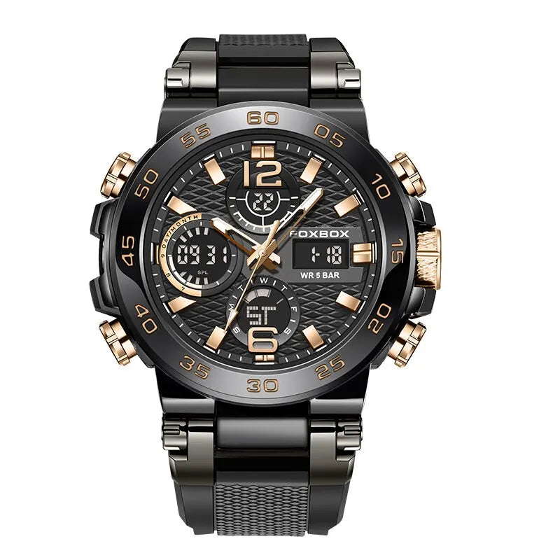 Men's Waterproof Sport Diver Watch with Luminous Hands & Stainless Steel Case