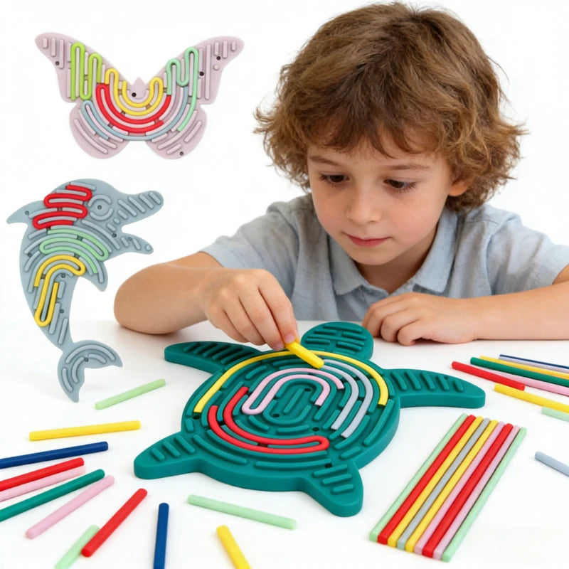 Silicone Travel Fidget Toys Sensory Activity Board for Kids Stress Relief
