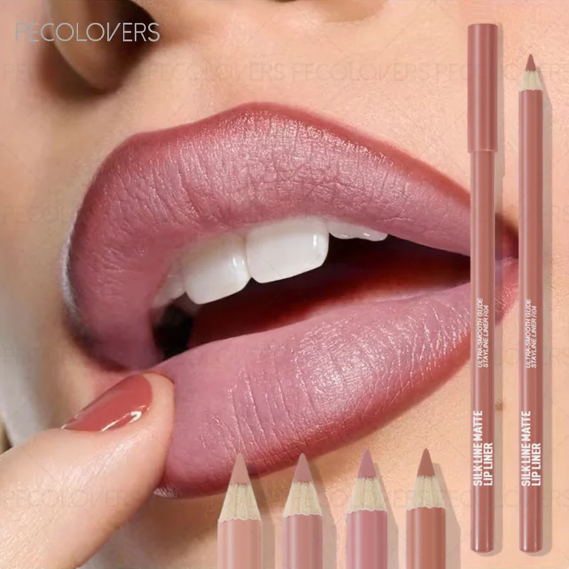 Waterproof Lip Liner Pencil - Matte Finish, Long-Lasting, Multi-Color Shades for All Light Beige Skin Tones