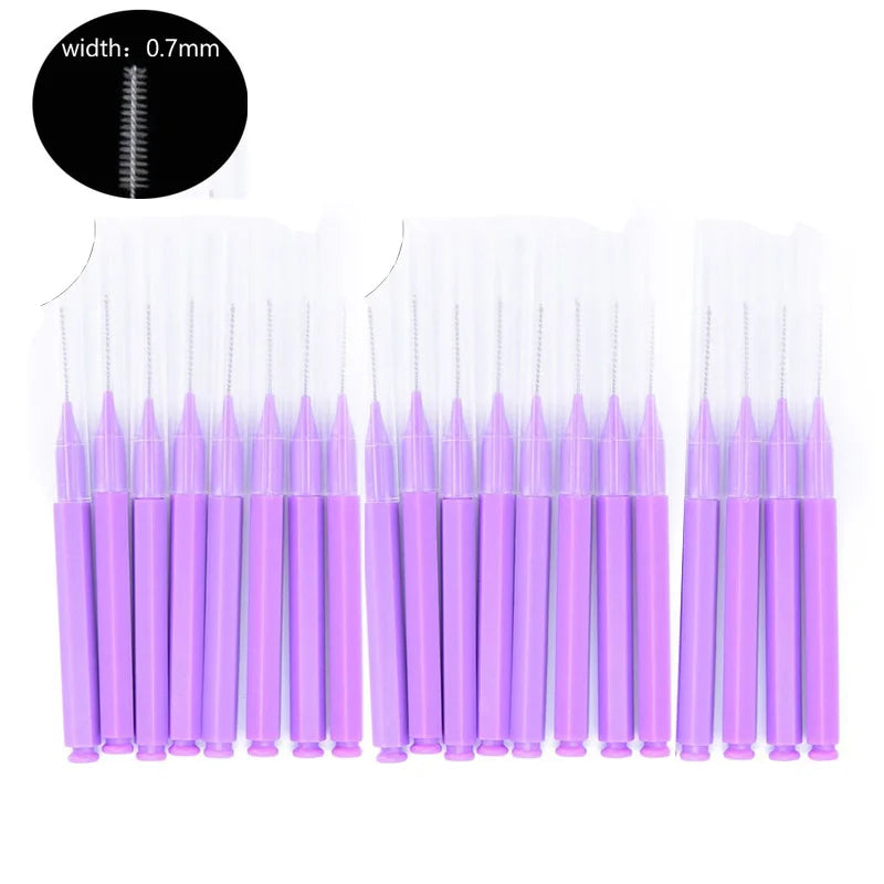 20Pcs Mini Eyebrow & Eyelash Brush Sets - Disposable Micro Grooming Applicators