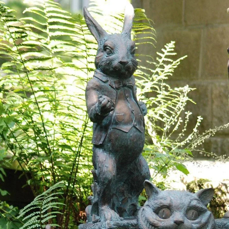 Alice in Wonderland Garden Statue - Fairy Tale Character Sculpture for Home & Garden