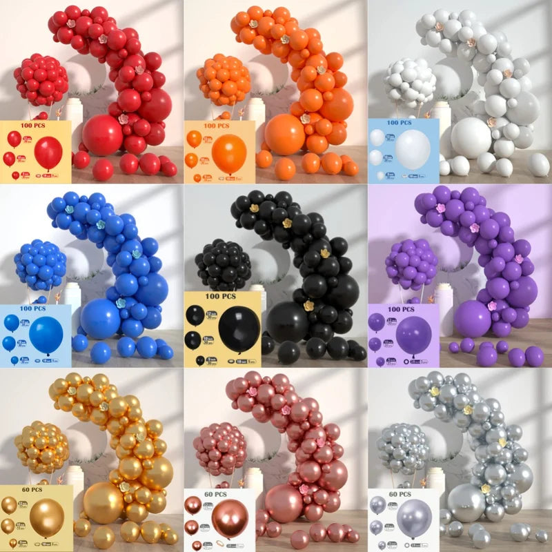 Solid Color Metal Balloon Wreath Arch Set for Wedding Birthday Party Christmas Halloween