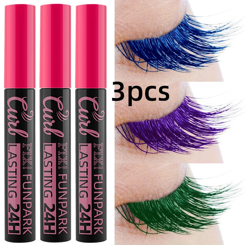 Waterproof Colorful 3D Eye Mascara Set - Long Lasting Lash Extension for Women