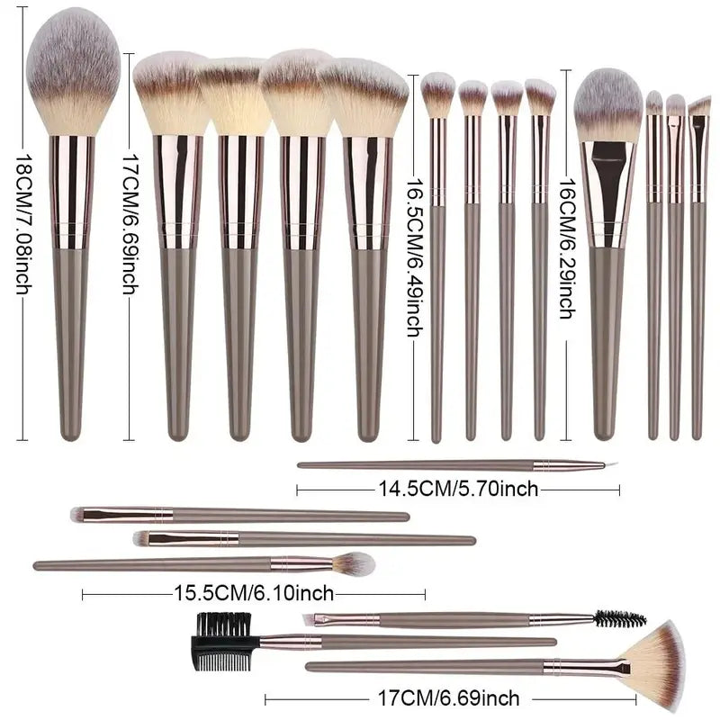 Concealer Kabuki Makeup Brush Set - Synthetic Soft Fluffy Powder Blending Tools