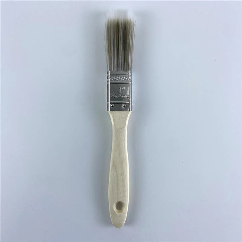 Paint Brush Set 5Pcs Long-Handled Nylon Art & Marine Brushes White Coffee
