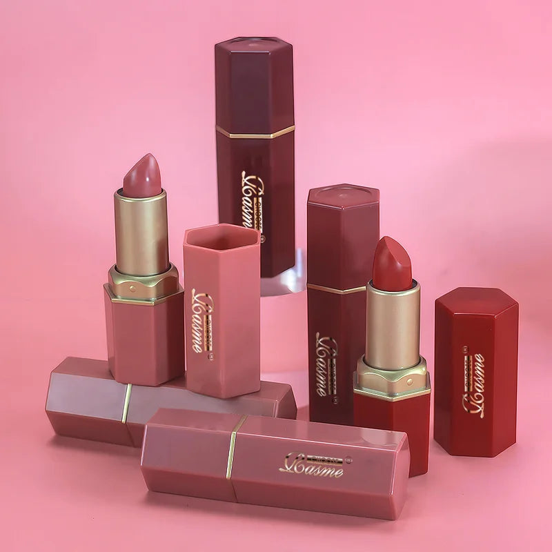 6-Color Matte Velvet Lipstick Set with Pearlescent Glitter - Valentine's Day Gift