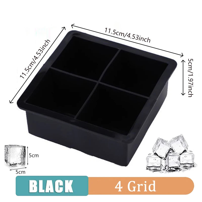 Silicone Ice Cube Tray 15-Grid Square Ice Mold Reusable for Whiskey Cocktails