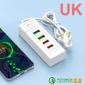 4 Ports USB C Wall Charger Fast Charging Power Adapter for Smartphones
