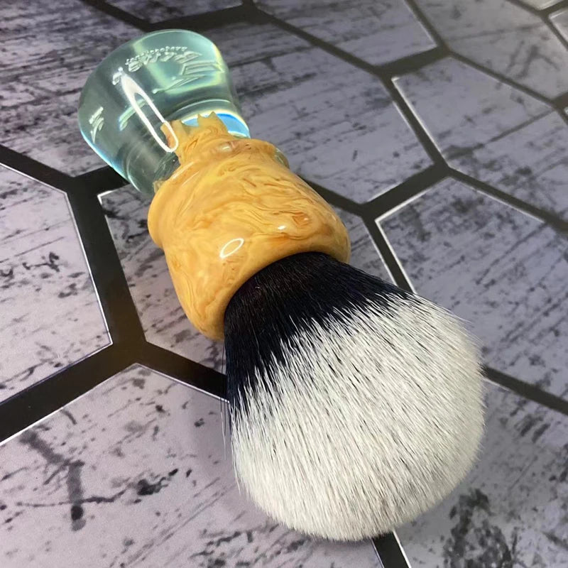 Men's Shaving Brush with Tuxedo Knot Synthetic Hair and Resin Handle