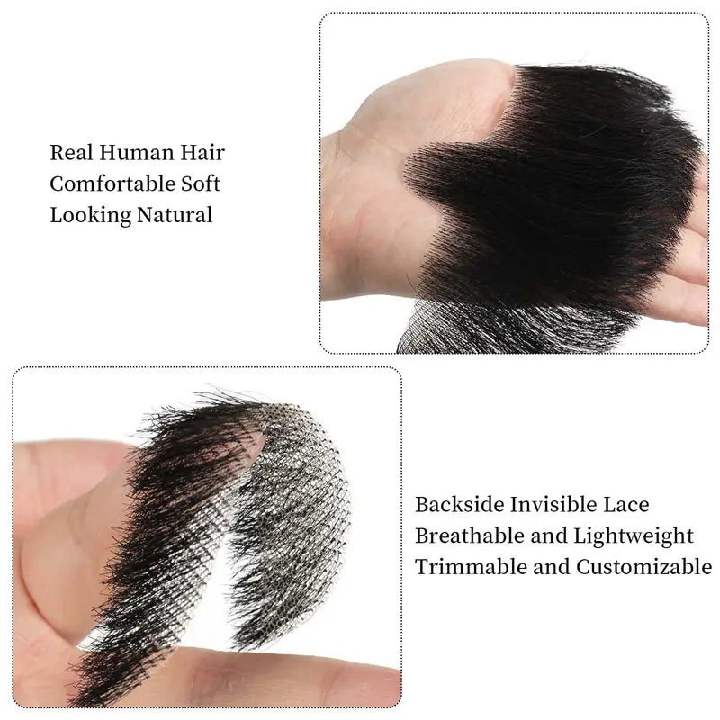 Realistic Full Beard with Human Hair for Costumes and Cosplay - Large Size