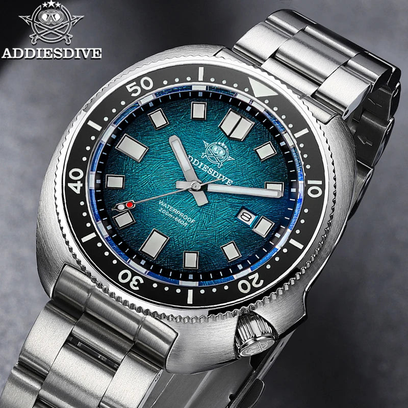 Men's Diving Watch 200m Waterproof Quartz with Sapphire Glass and Luminous Bezel