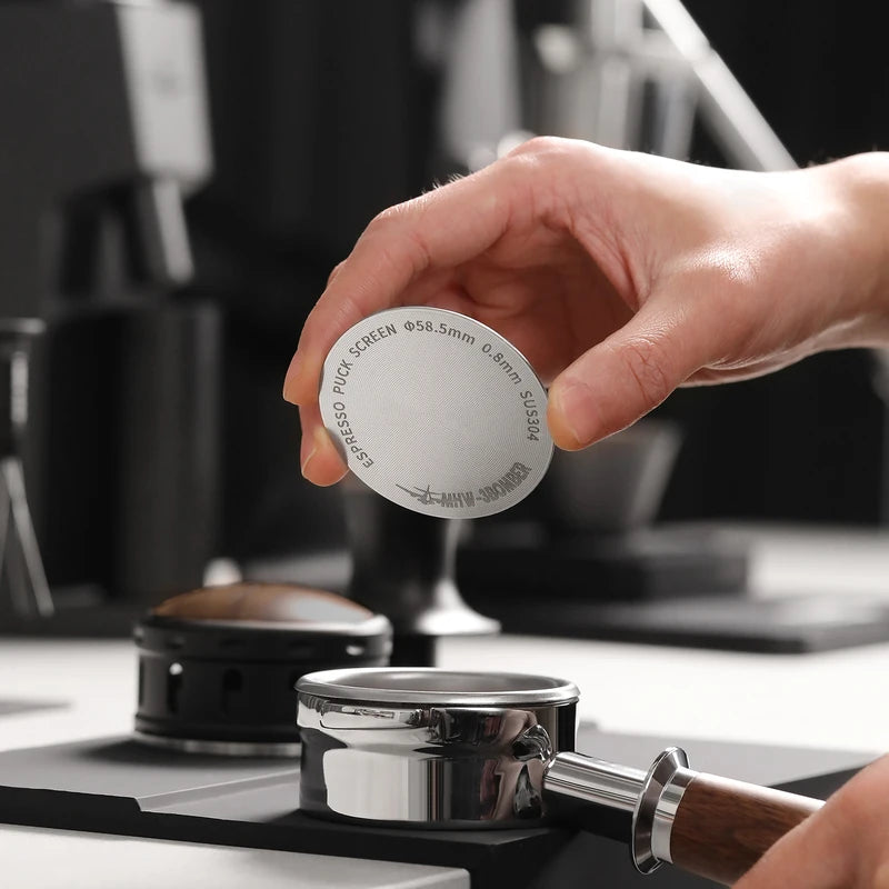 Titanium Coating Espresso Puck Screen - Reusable Metal Filter 51/53/58.5mm