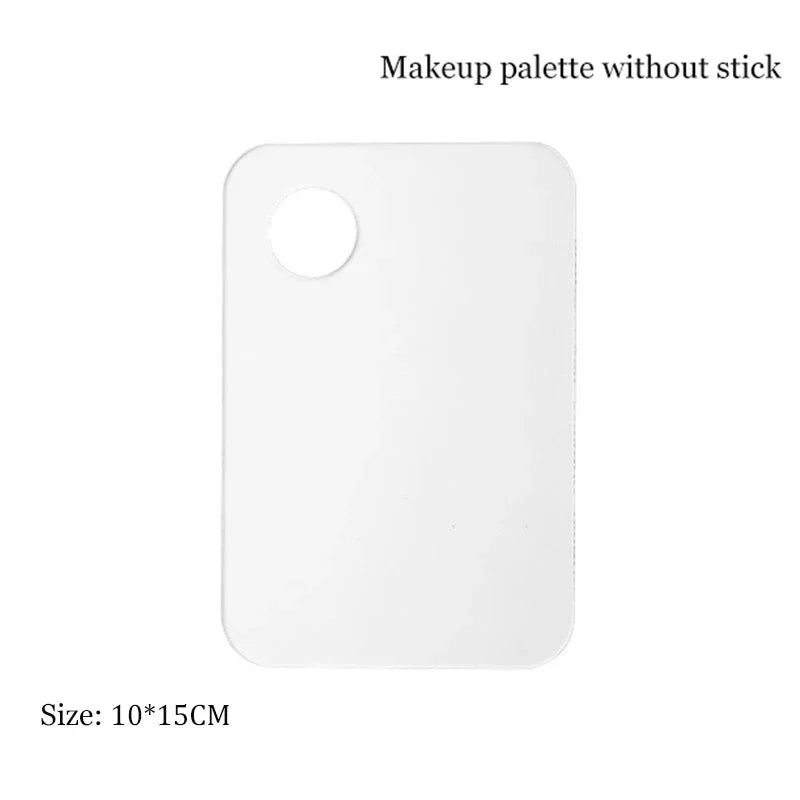 Acrylic Watercolor & Makeup Palette with Spatula - Transparent Mixing Tool