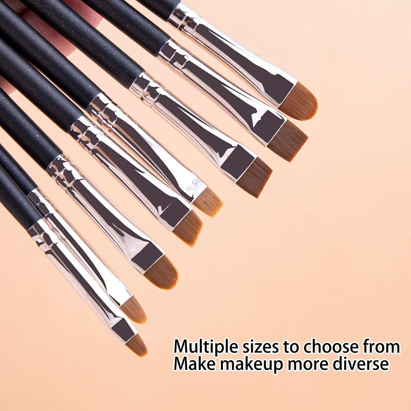 Eyebrow Concealer Brush - Flat & Angled Makeup Tool for Precise Eyebrow & Eye Line Application - Multiple Handle Colors