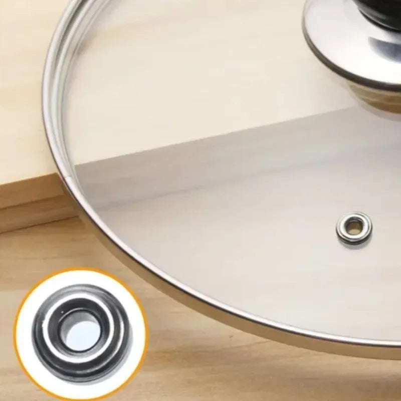 Universal Tempered Glass Pot Lid - Anti-Scalding Kitchen Cover with Visible Monitor