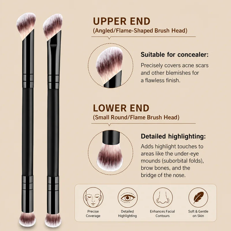 Makeup Brush Set with Sponges and Puffs - Travel Beauty Tools for Face and Eye Makeup