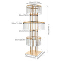 Gold 5-Tier Acrylic Wedding Flower Stand 110cm Floor Centerpiece for Events