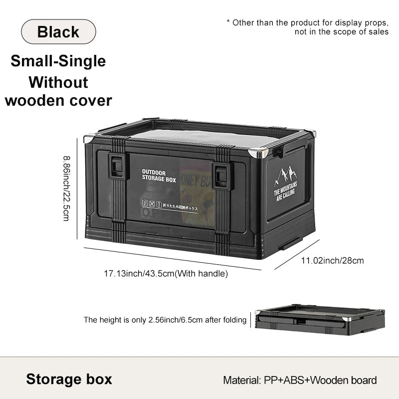 Foldable Storage Box with Lid - Thickened Trunk Organizer for Home, Car, Camping