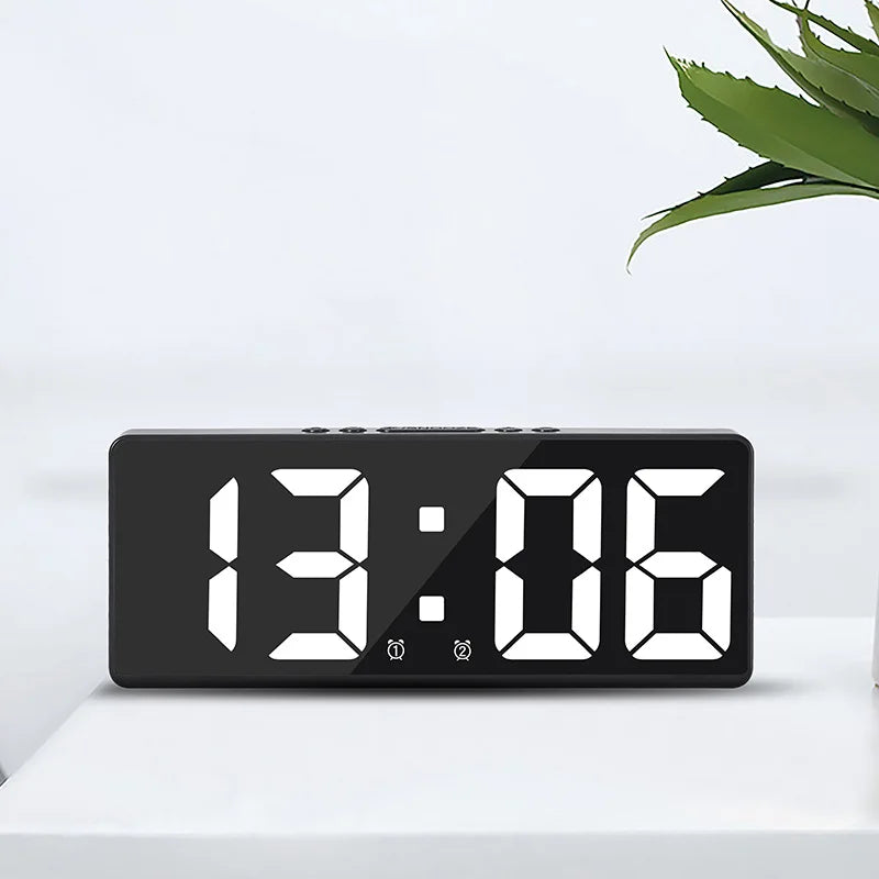 Colorful LED Clock with Alarm and Calendar | Bedside Creative Home Decor