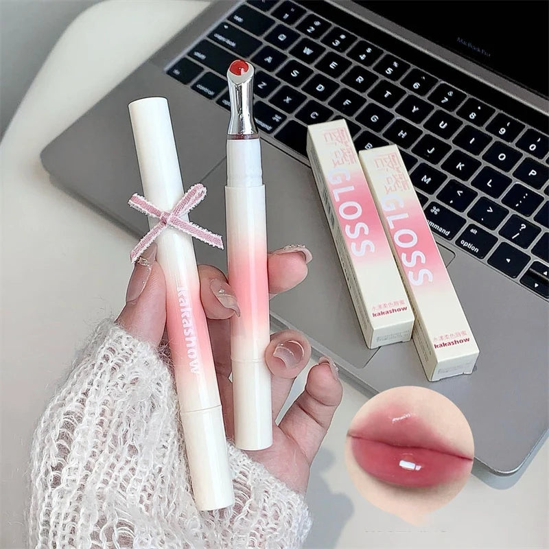 Hydrating Lip Gloss with Plumping Shine - Clear, Natural, Nourishing Makeup