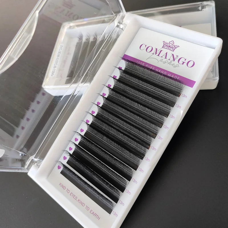 Premade 3D Eyelash Extension Fans - Natural Look, Small Spacing, 0.07mm W Shape