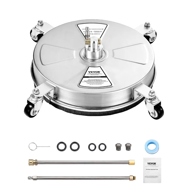 High-Pressure Surface Cleaner for Pressure Washers, 16.5 Inch, Stainless Steel