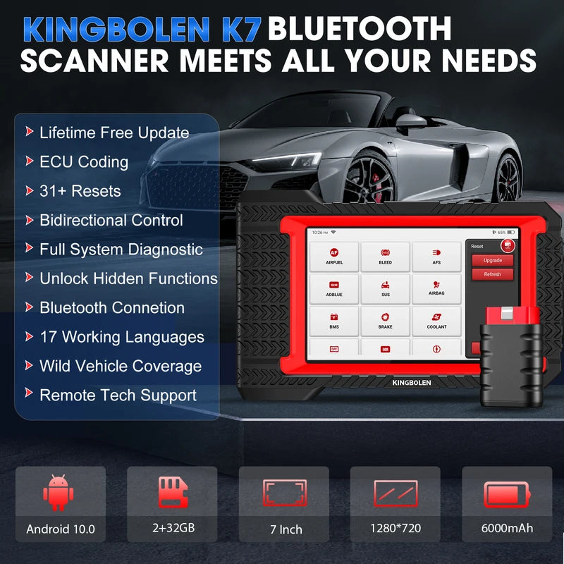 All System Car Diagnostic Scanner with ECU Coding & Lifetime Free Updates