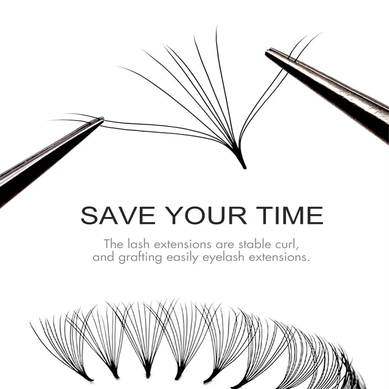 Premade Russian Volume Lash Extensions - Mixed C D Fans 8D 12D 14D 2000 Fans