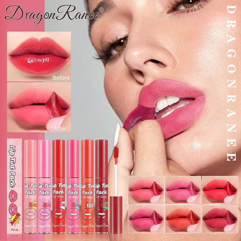 Peel-Off Lip Gloss Set Waterproof Long Lasting Matte Lip Stains - Multiple Colors