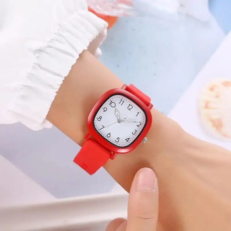 Women's Quartz Wrist Watch with Silicone Strap - Casual Elegant Gift