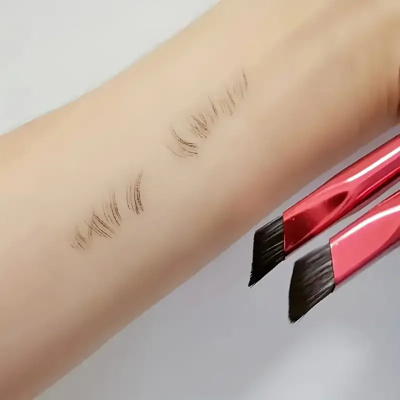 Multi-Functional Angled Nylon Bristle Eyebrow Brush for All Skin Types