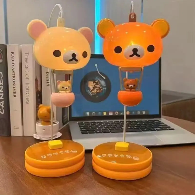 Cute Rilakkuma Bear Table Lamp Night Light Desk Decor for Bedroom & Nightstand