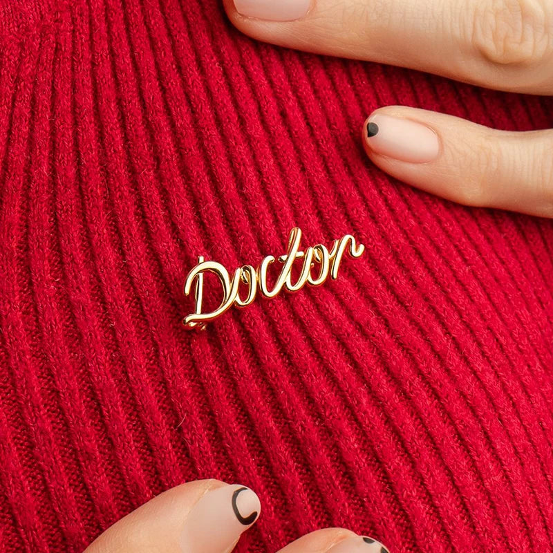 Medical Jewelry Brooch Pins for Doctor Nurse - Creative Letter Lapel Badge Gift