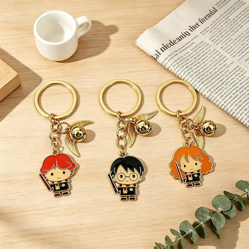 Harry Potter Metal Keychain Book Lover Gift - Magic Novel Fan Accessory