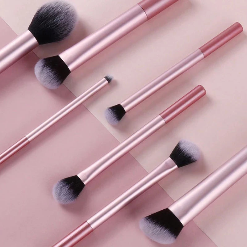 Professional Makeup Brush Set with Travel Pouch - Blush, Concealer, Eye Shadow & Powder Brushes