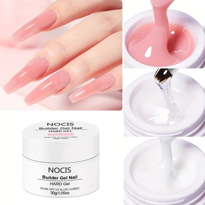 12 Colors 30ml Nail Extension Gel Polish - Long-Lasting & Formaldehyde-Free