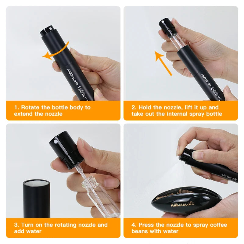 Portable Coffee Beans Spray Bottle 10ml Anti-Static Humidifier for Barista Espresso
