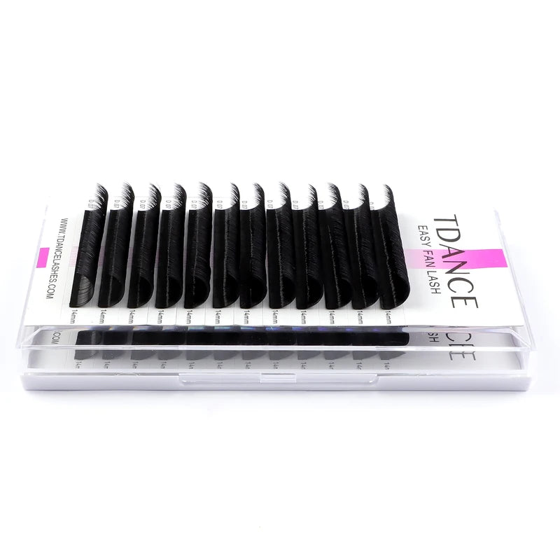 Eyelash Extensions Individual Lashes Fan Kit - High-Quality Flared Faux Mink